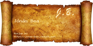 Jónás Bea névjegykártya