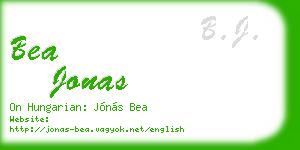 bea jonas business card