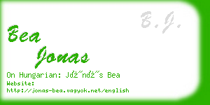 bea jonas business card